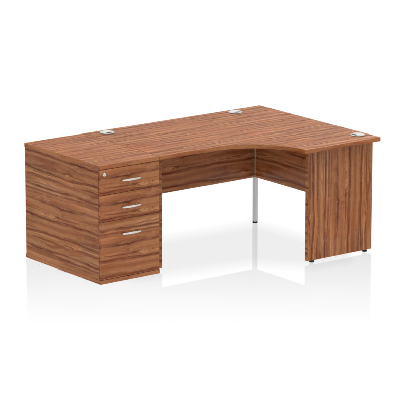 Impulse Panel End Crescent Desk Workstation - Image 82