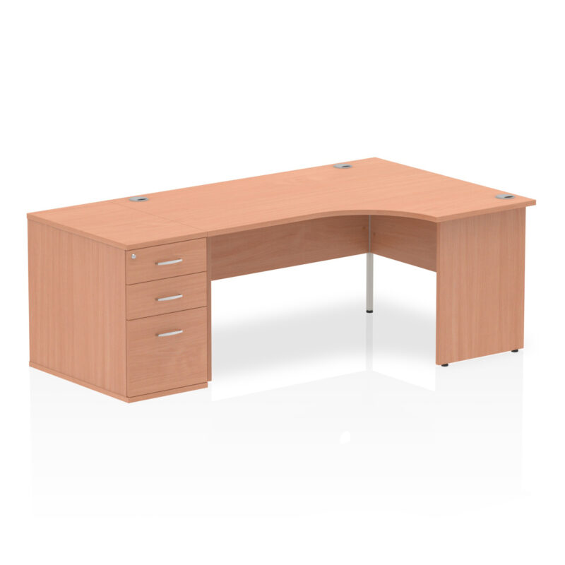 Impulse Panel End Crescent Desk Workstation - Image 14