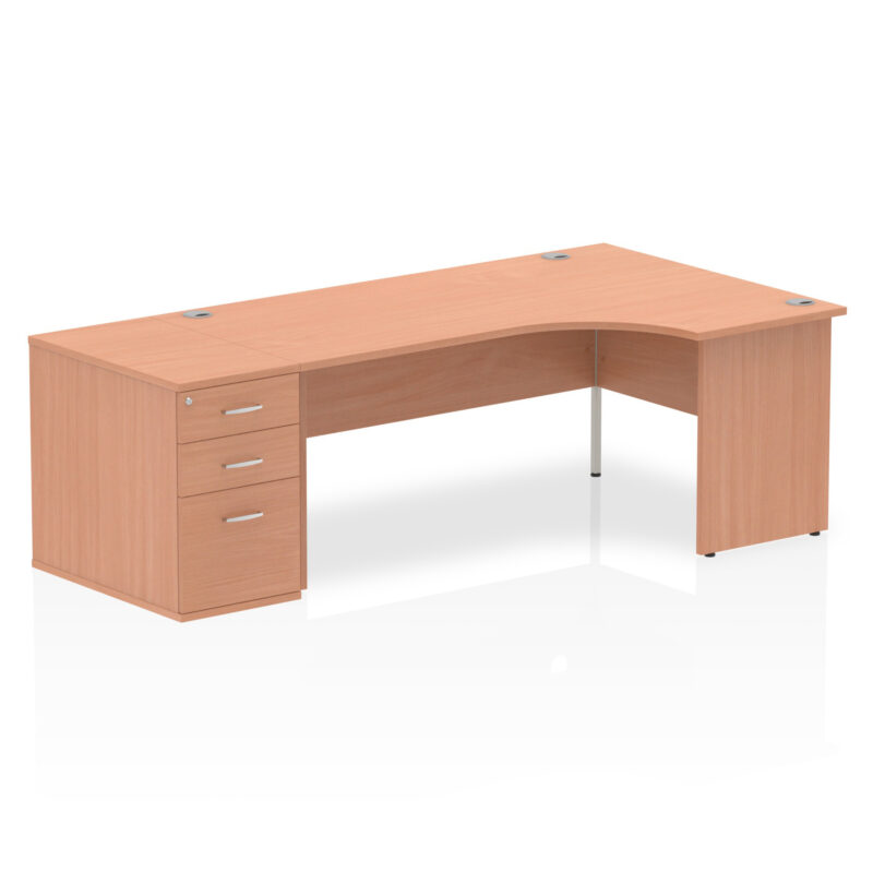 Impulse Panel End Crescent Desk Workstation - Image 38