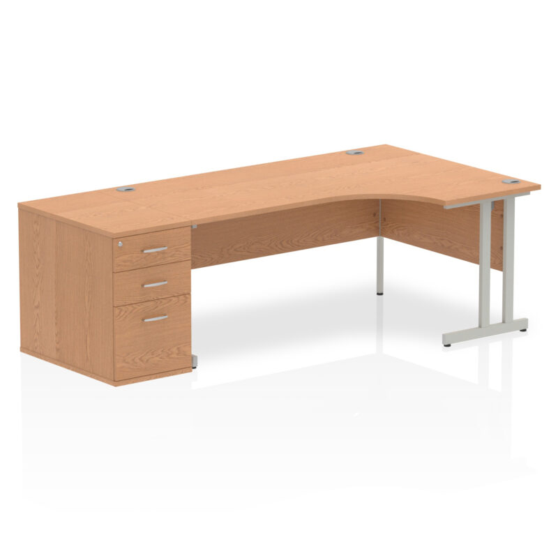 Impulse 1800mm Cantilever Right Crescent Desk Workstation - Image 23