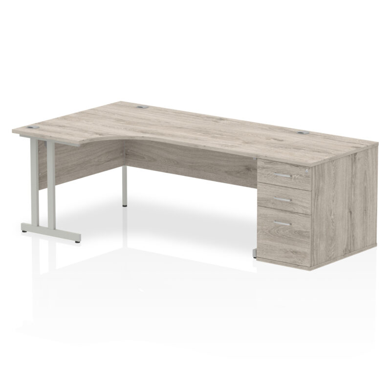 Impulse 1800mm Cantilever Left Crescent Desk Workstation - Image 11