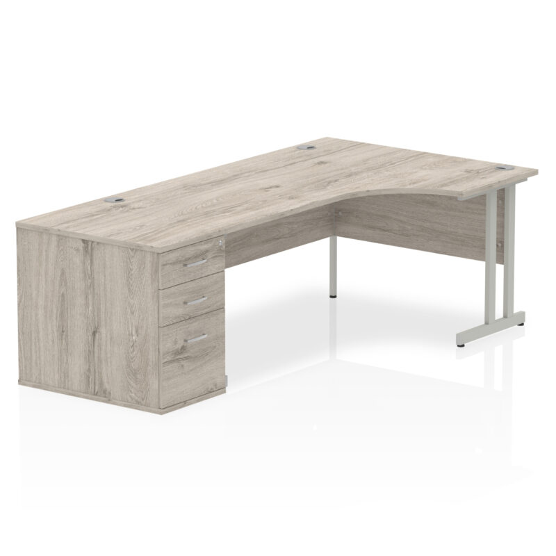 Impulse 1800mm Cantilever Right Crescent Desk Workstation - Image 11