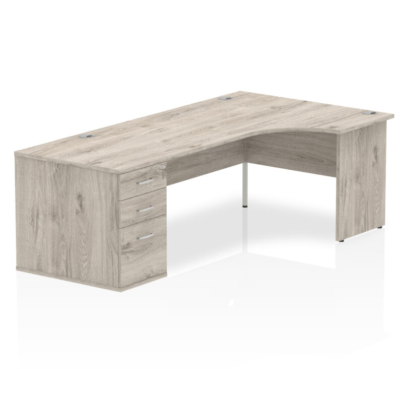 Impulse Panel End Crescent Desk Workstation - Image 40