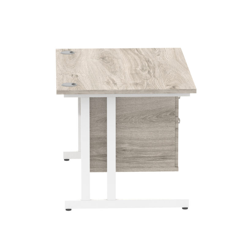 Impulse 1200mm Cantilever Straight Desk With Single Fixed Pedestal - Image 14
