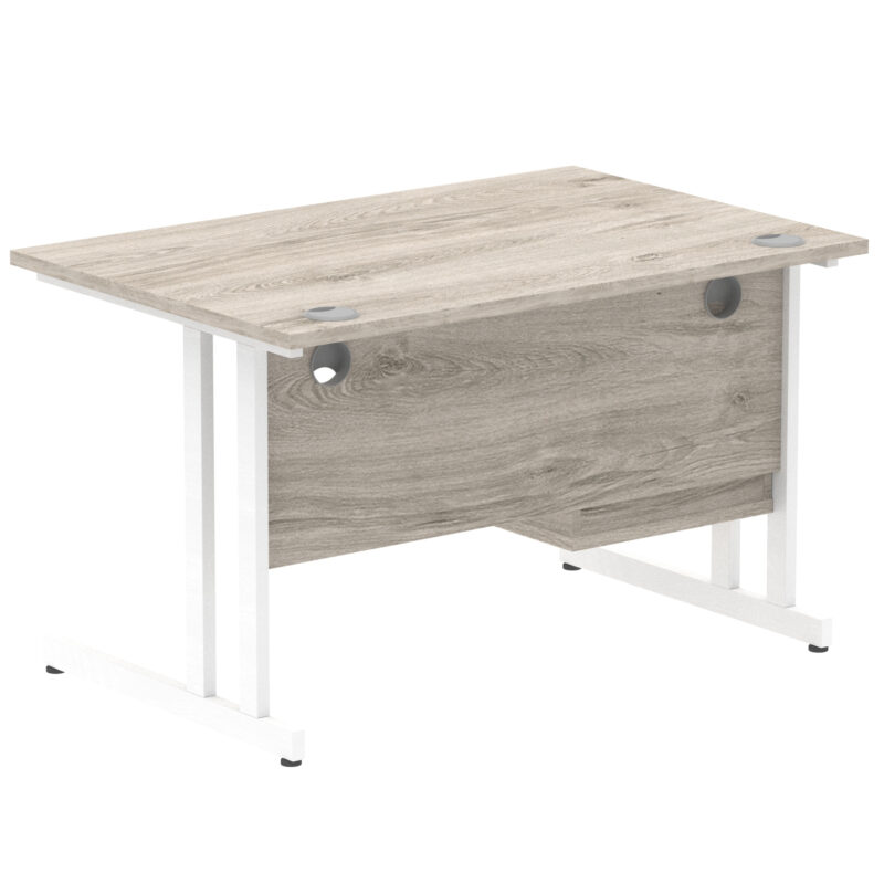 Impulse 1200mm Cantilever Straight Desk With Single Fixed Pedestal - Image 17