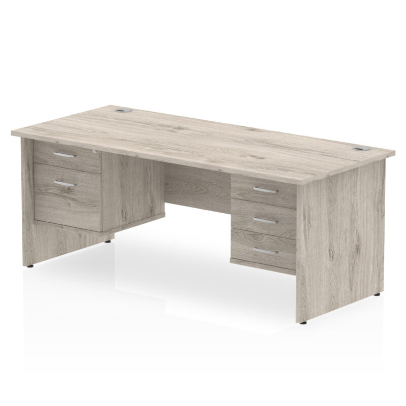 Impulse 1800mm Panel End Straight Desk With Two Fixed Pedestal - Image 10