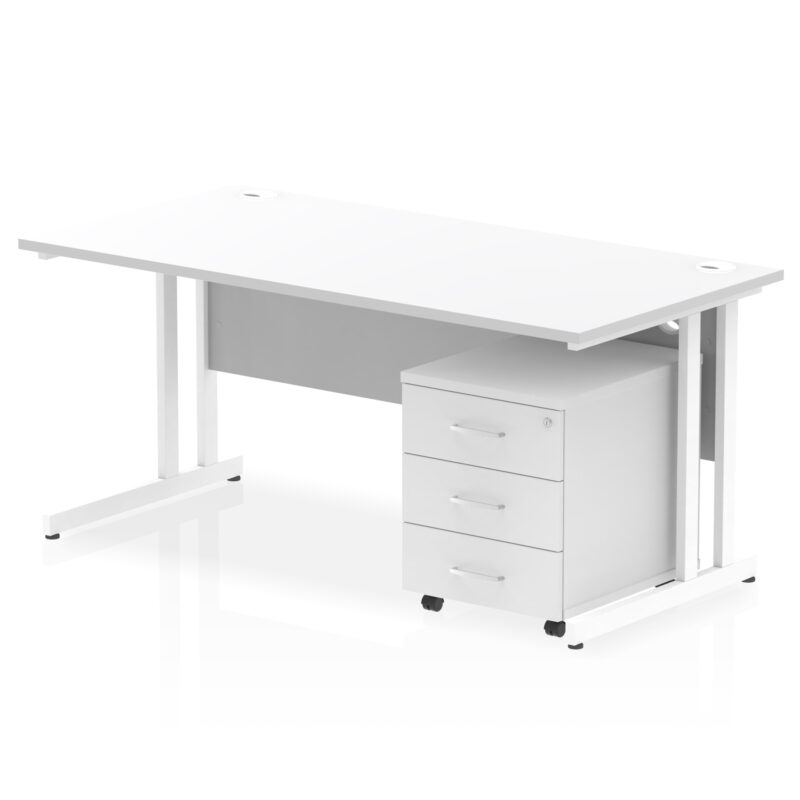 Impulse 1600mm Cantilever Straight Desk With Mobile Pedestal - Image 24
