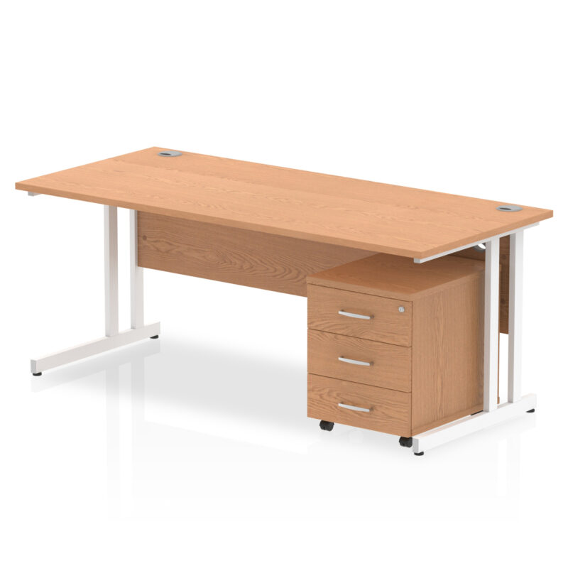 Impulse 1800mm Cantilever Straight Desk With Mobile Pedestal - Image 16