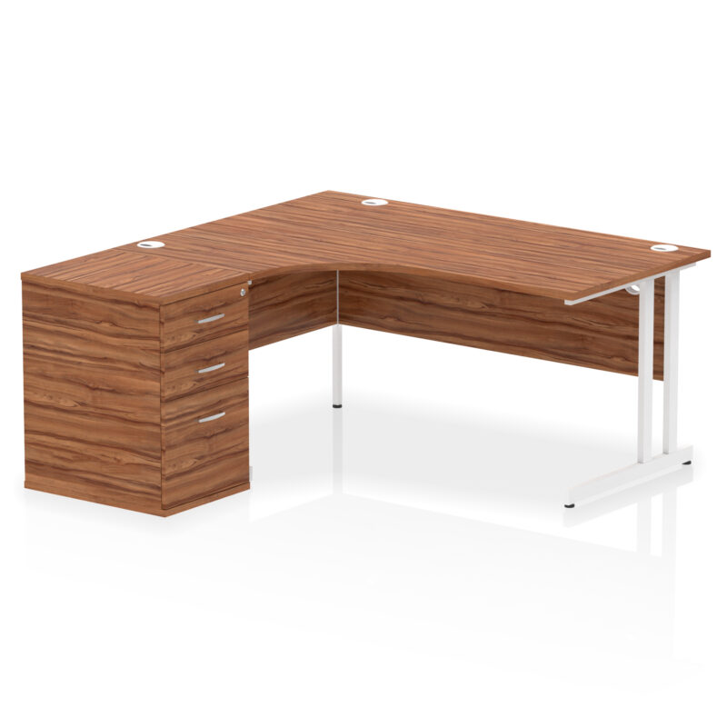 Impulse 1600mm Cantilever Left Crescent Desk Workstation - Image 27
