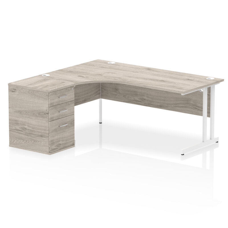 Impulse 1800mm Cantilever Left Crescent Desk Workstation - Image 9