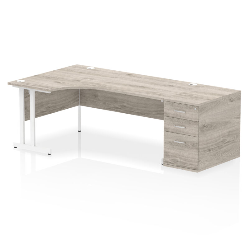 Impulse 1800mm Cantilever Left Crescent Desk Workstation - Image 12