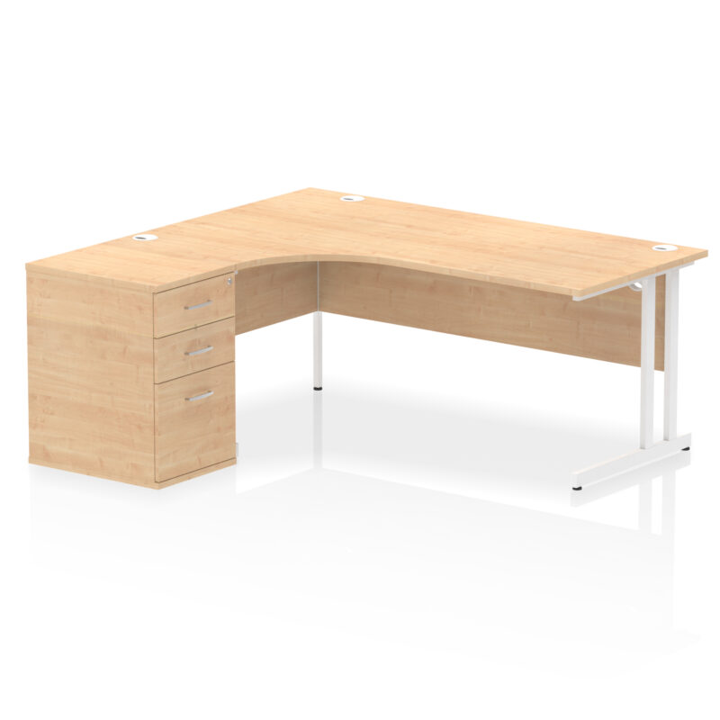Impulse 1800mm Cantilever Left Crescent Desk Workstation - Image 15