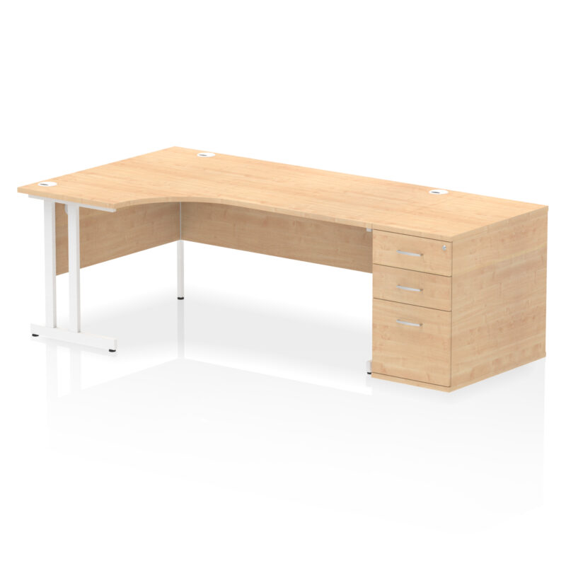 Impulse 1800mm Cantilever Left Crescent Desk Workstation - Image 18