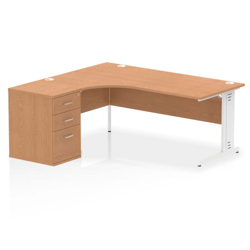 Impulse 1800mm Cable Managed Left Crescent Desk Workstation - Image 21