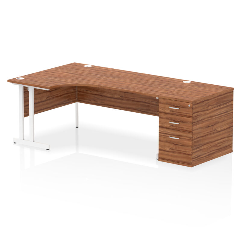 Impulse 1800mm Cantilever Left Crescent Desk Workstation - Image 30