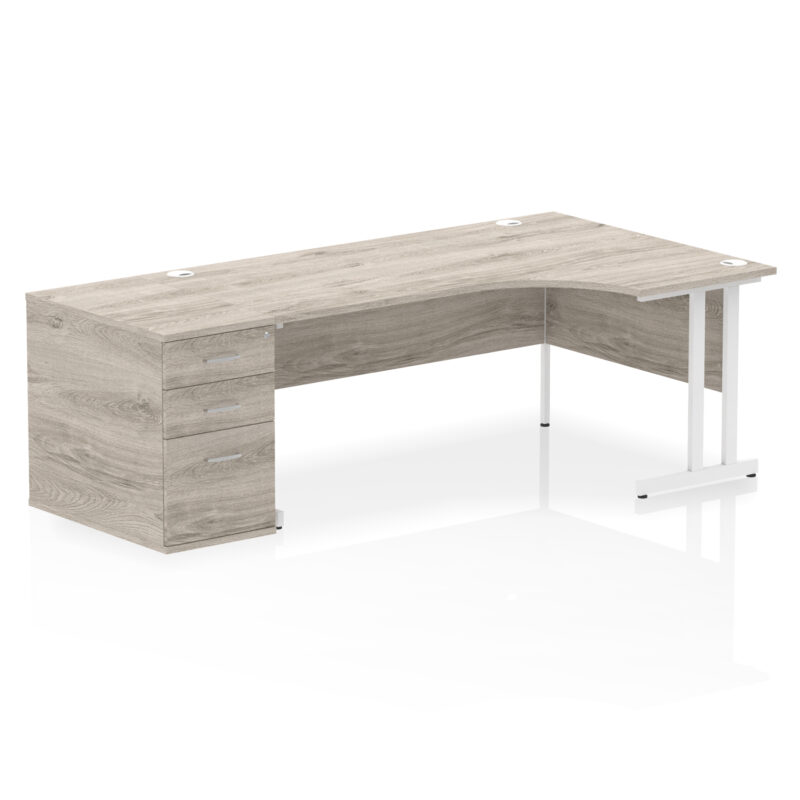Impulse 1800mm Cantilever Right Crescent Desk Workstation - Image 12