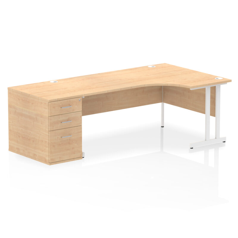 Impulse 1800mm Cantilever Right Crescent Desk Workstation - Image 18