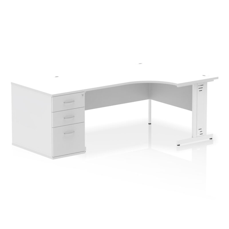 Impulse 1600mm Cable Managed Right Crescent Desk Workstation - Image 36