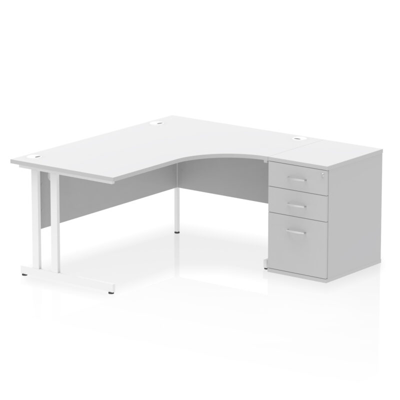 Impulse 1600mm Cantilever Right Crescent Desk Workstation - Image 33