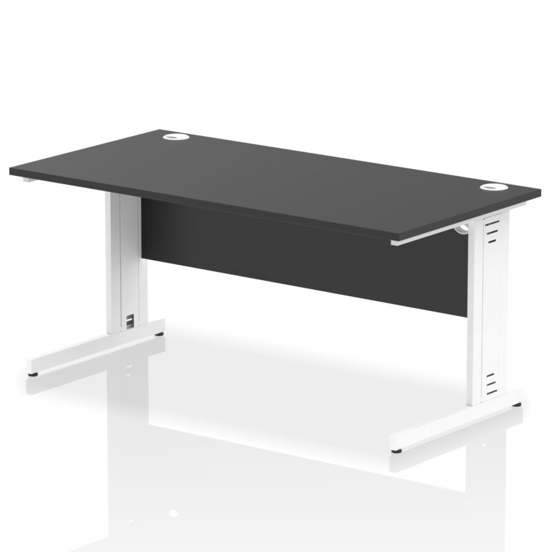 Impulse 1600mm Straight Desk Cable Managed Leg - Image 98