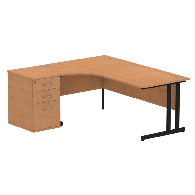 Impulse 1800mm Cantilever Left Crescent Desk Workstation - Image 19