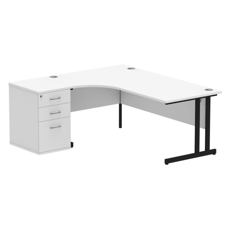 Impulse 1800mm Cantilever Left Crescent Desk Workstation - Image 31