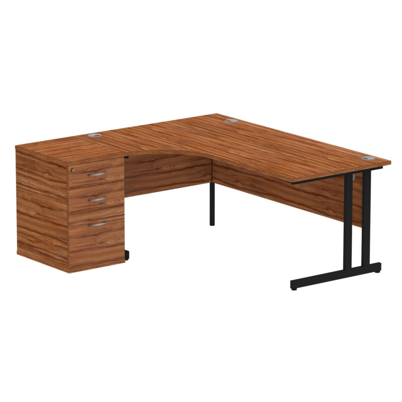 Impulse 1800mm Cantilever Left Crescent Desk Workstation - Image 25