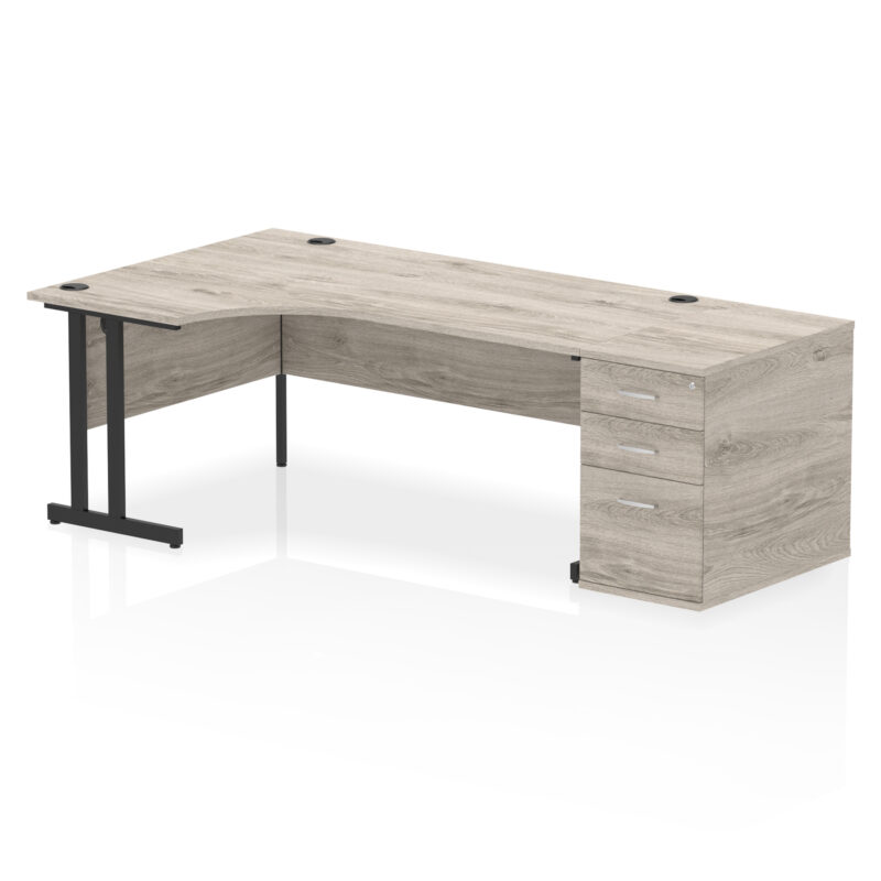 Impulse 1800mm Cantilever Left Crescent Desk Workstation - Image 10