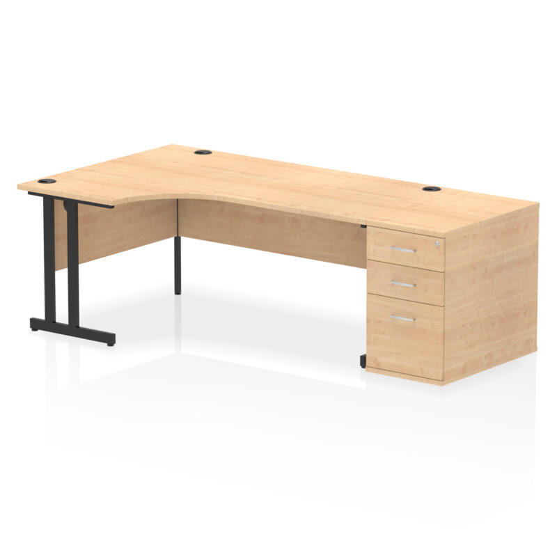 Impulse 1800mm Cantilever Left Crescent Desk Workstation - Image 16