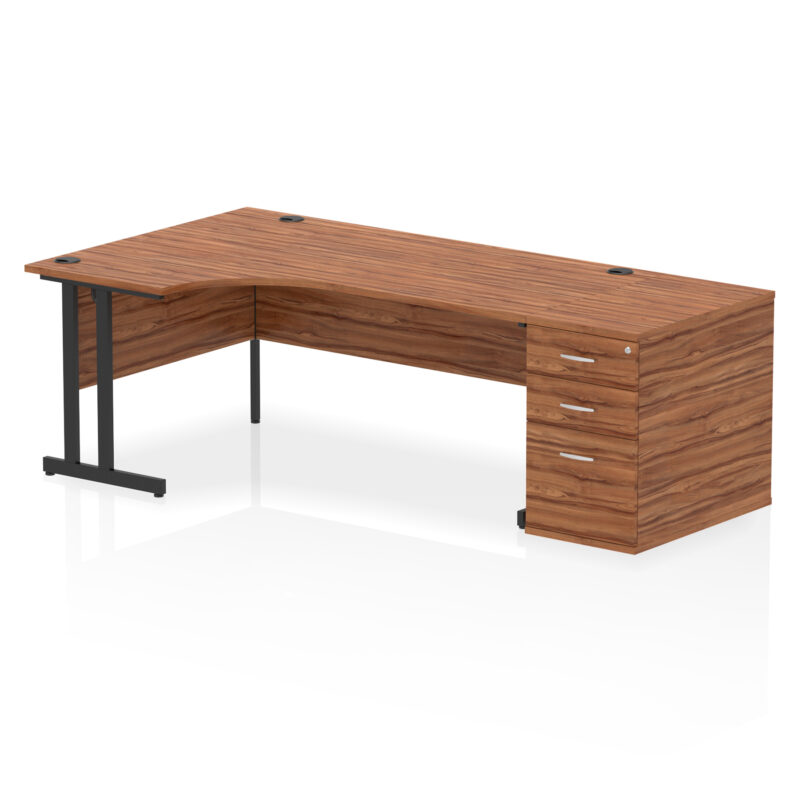 Impulse 1800mm Cantilever Left Crescent Desk Workstation - Image 28