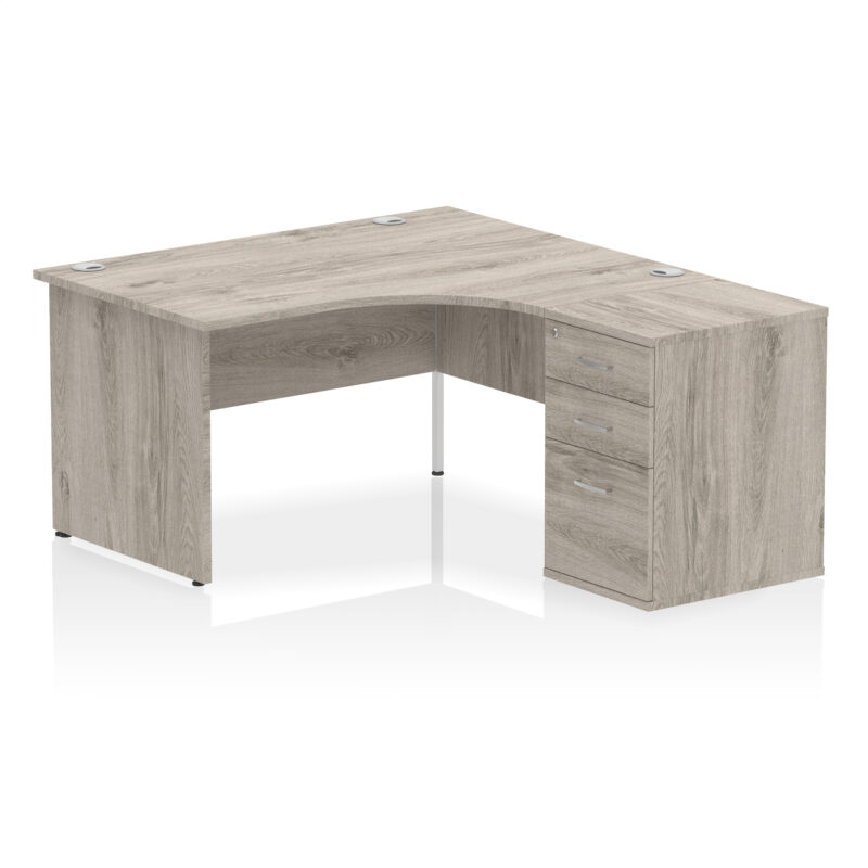 Impulse Panel End Crescent Desk Workstation - Image 50