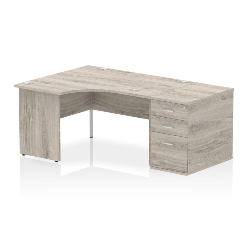 Impulse Panel End Crescent Desk Workstation - Image 51