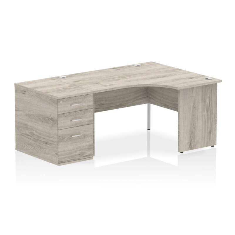Impulse Panel End Crescent Desk Workstation - Image 52