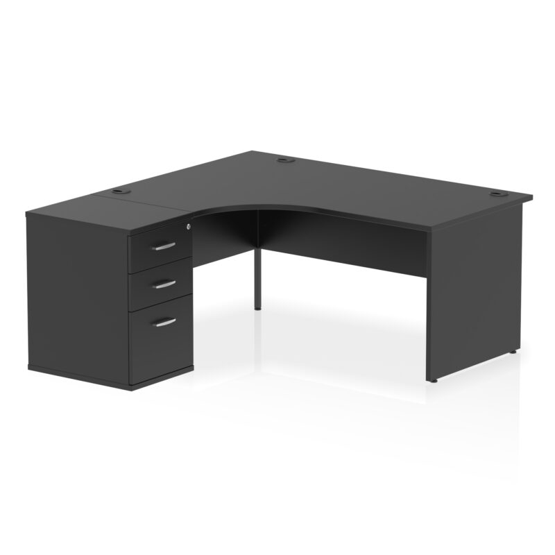 Impulse Panel End Crescent Desk Workstation - Image 53