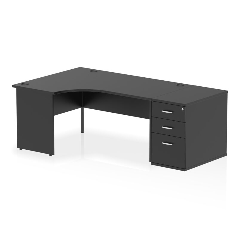 Impulse Panel End Crescent Desk Workstation - Image 54