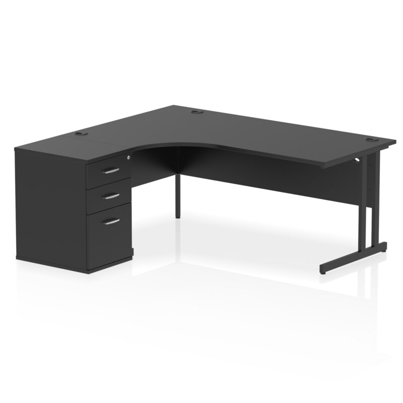 Impulse 1800mm Cantilever Left Crescent Desk Workstation - Image 37