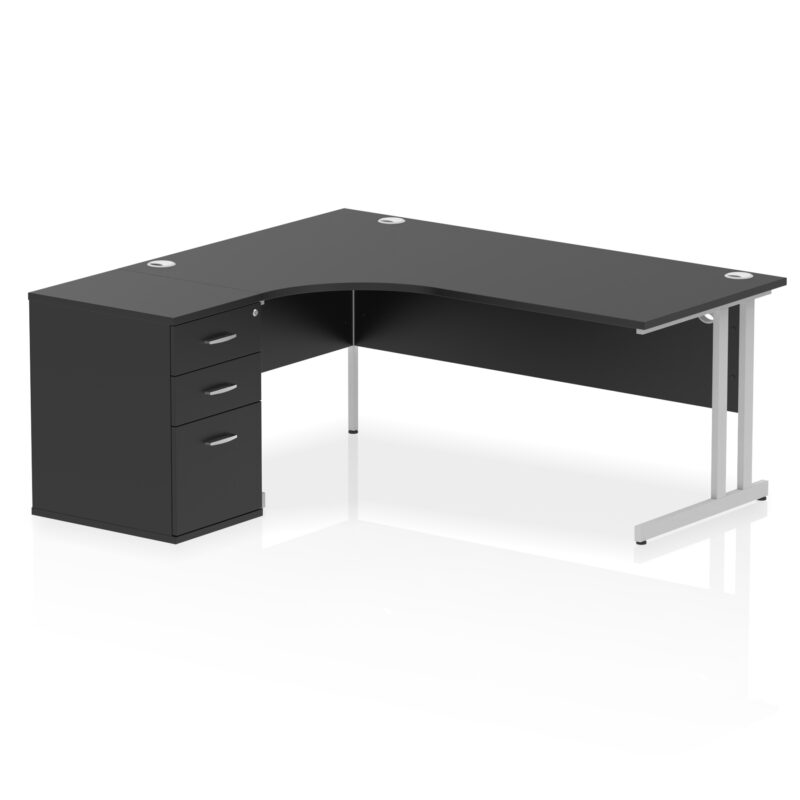 Impulse 1800mm Cantilever Left Crescent Desk Workstation - Image 38