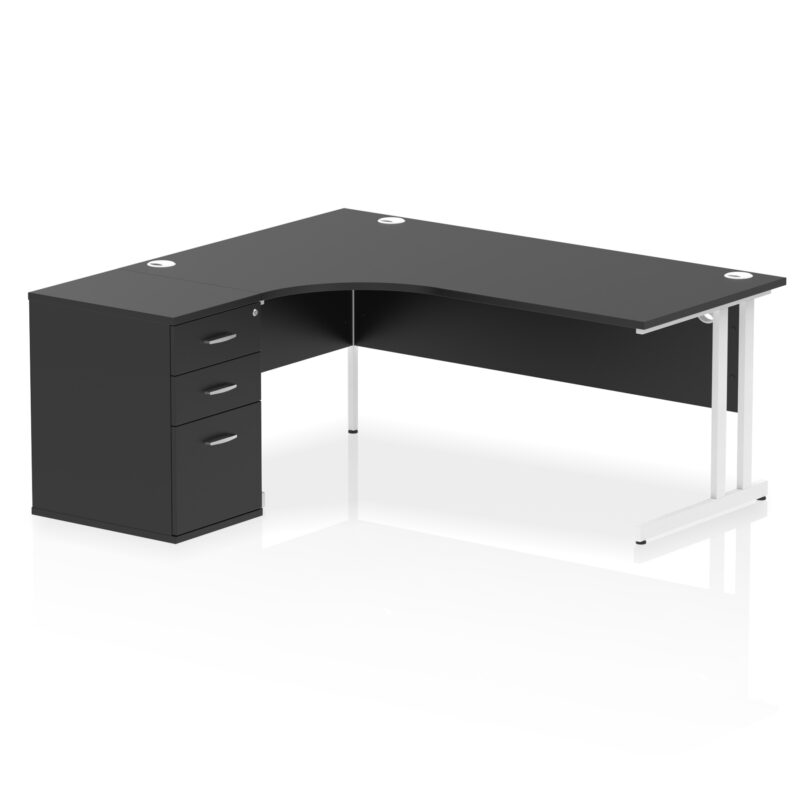 Impulse 1800mm Cantilever Left Crescent Desk Workstation - Image 39