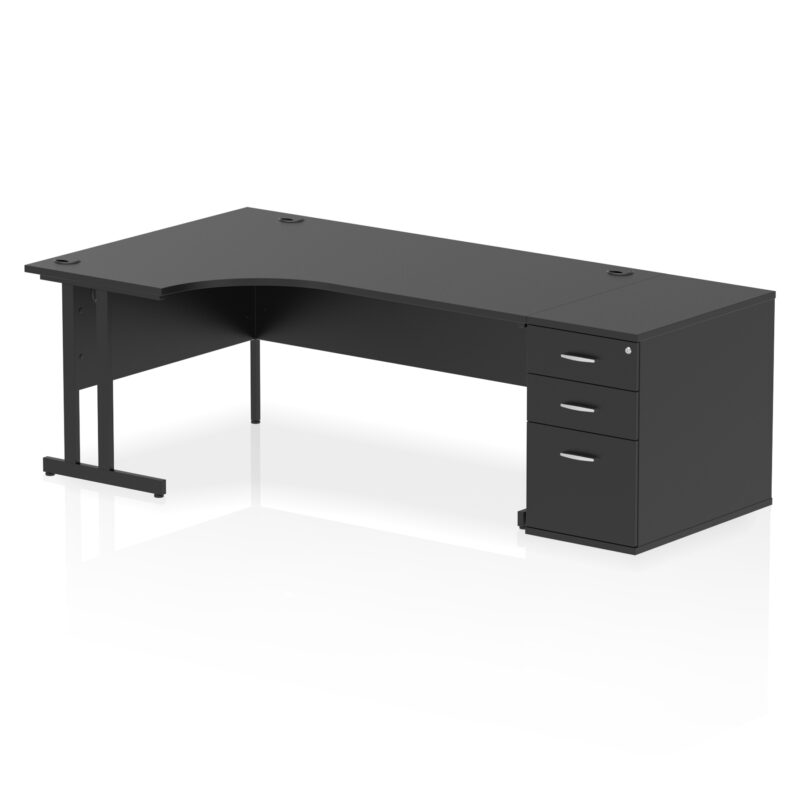 Impulse 1800mm Cantilever Left Crescent Desk Workstation - Image 40