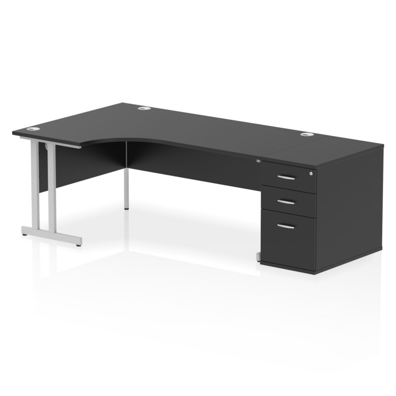 Impulse 1800mm Cantilever Left Crescent Desk Workstation - Image 41