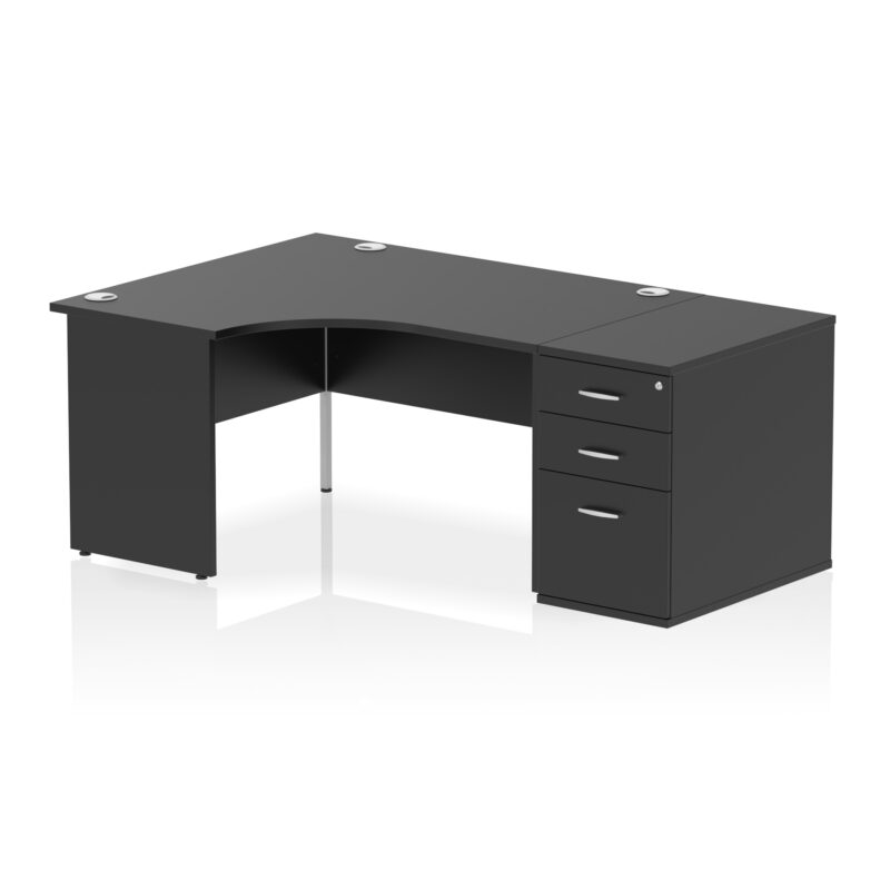 Impulse Panel End Crescent Desk Workstation - Image 62