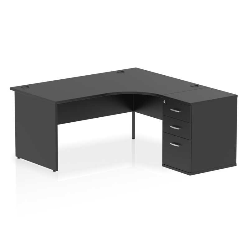 Impulse Panel End Crescent Desk Workstation - Image 57