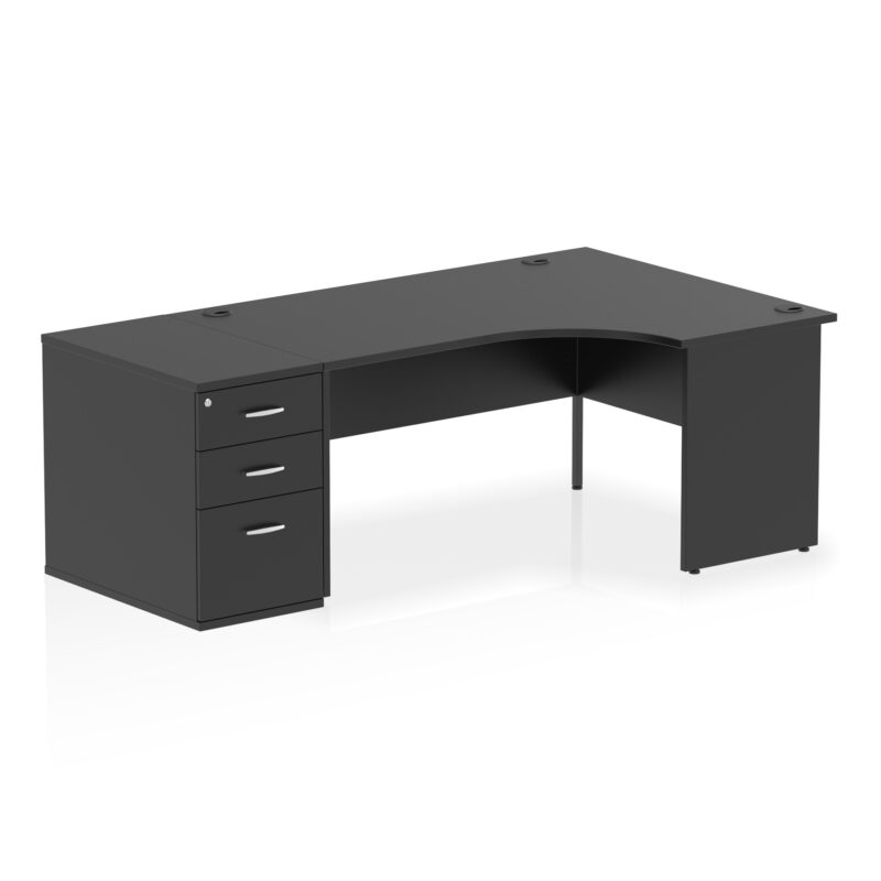 Impulse Panel End Crescent Desk Workstation - Image 58