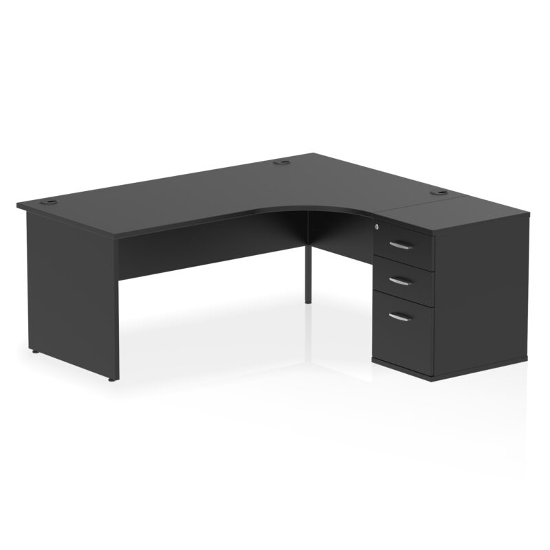 Impulse Panel End Crescent Desk Workstation - Image 59