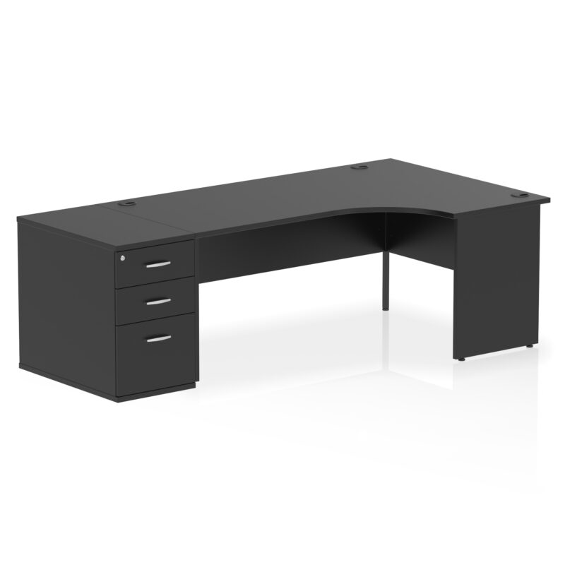 Impulse Panel End Crescent Desk Workstation - Image 60
