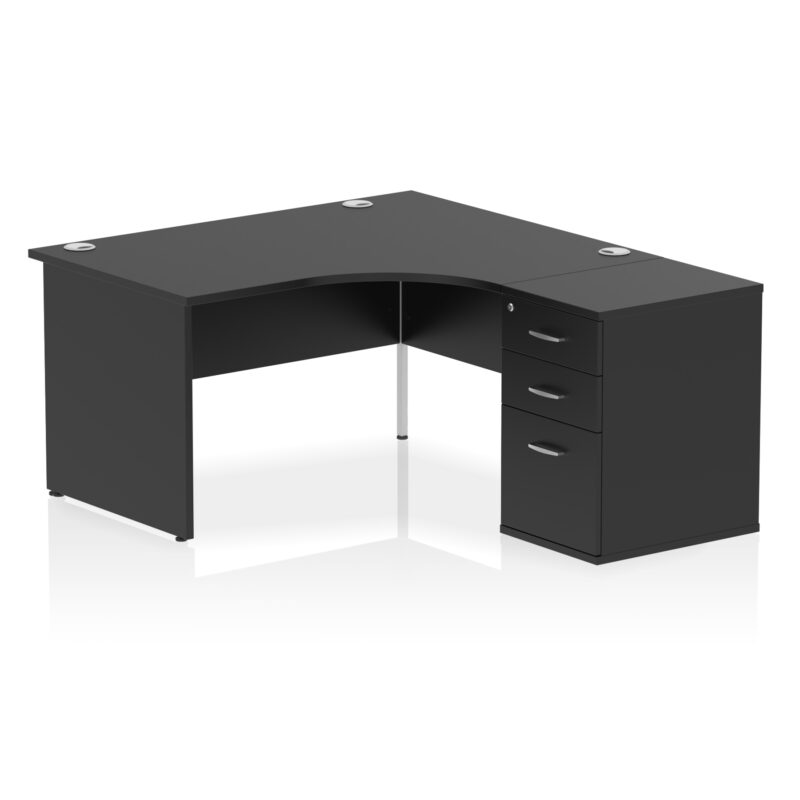 Impulse Panel End Crescent Desk Workstation - Image 63