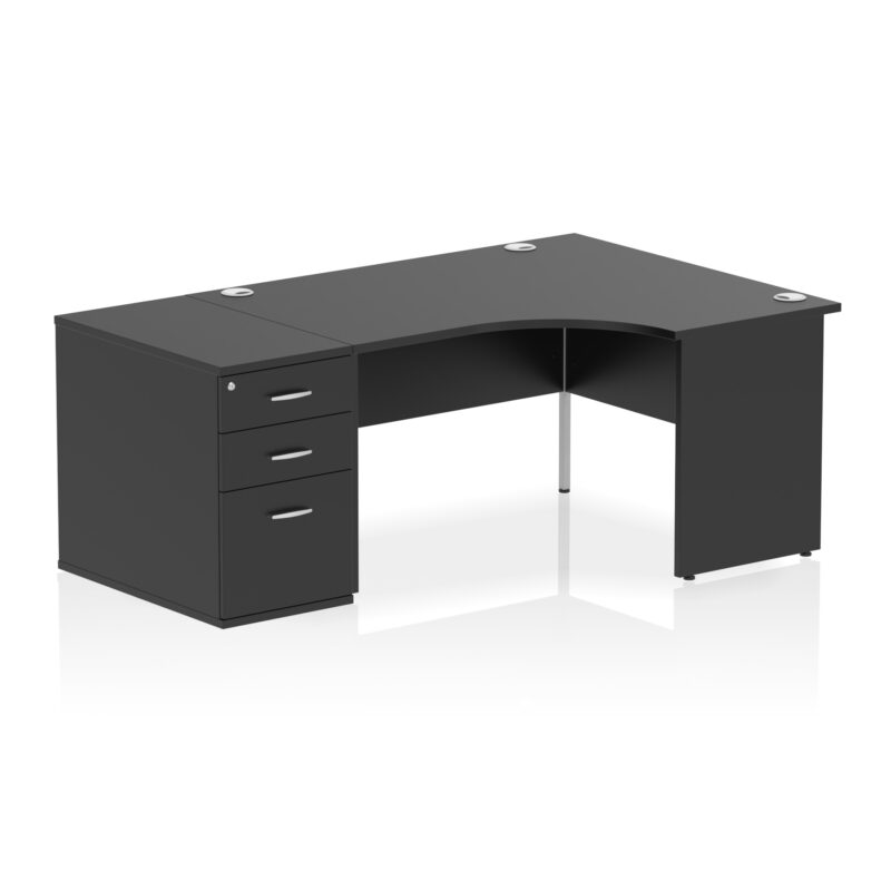 Impulse Panel End Crescent Desk Workstation - Image 64