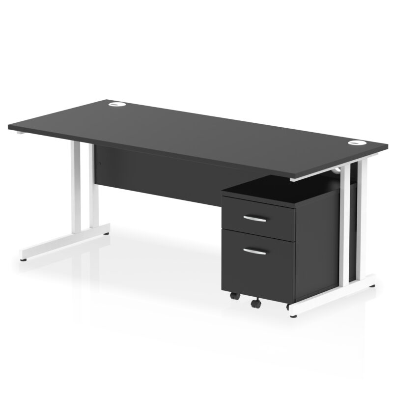 Impulse 1800mm Cantilever Straight Desk With Mobile Pedestal - Image 41