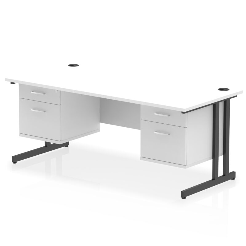 Impulse 1800mm Cantilever Straight Desk With Two Fixed Pedestal - Image 55