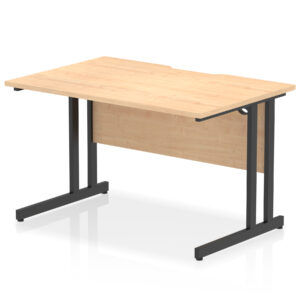 Impulse Scalloped Edge 1200mm Straight Desk Cantilever Leg - Image 8